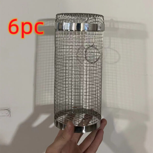 Rolling Grilling Basket Metal BBQ Barbecue Basket Net Portable Outdoor Camping Barbecue Rack Kitchen Gadgets - Imagen 6