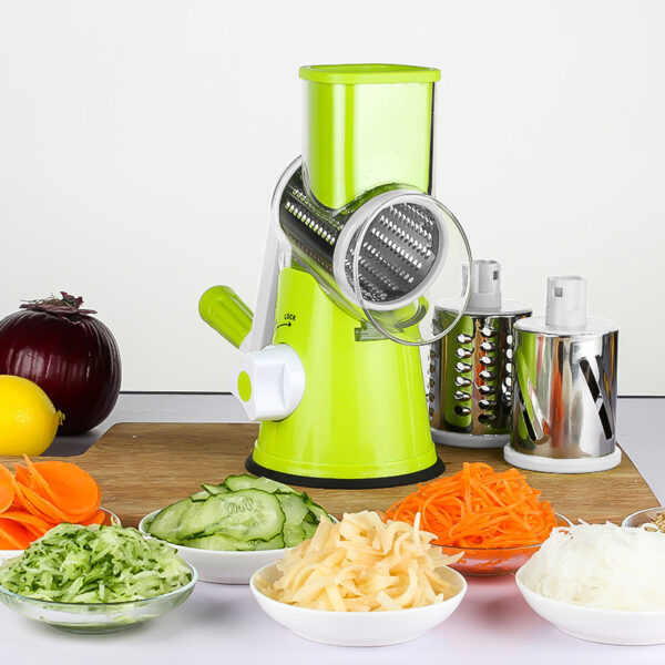 Food Processor Vegetable Chopper Kitchen Roller Gadgets Tool Vegetable Cutter Round Slicer Graters Potato Carrot Cheese Shredder - Imagen 4