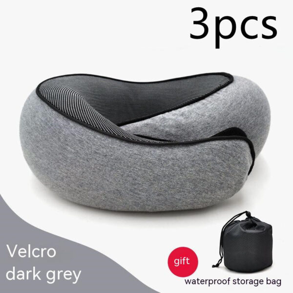 Travel Neck Pillow Non-Deformed Airplane Pillow Travel Neck Cushion Durable U-Shaped Travel Memory Cotton Nap Neck Pillow - Imagen 2