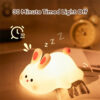 Cute LED Night Light Touch Sensor Cartoon Kid's Nightlights Big Face Rabbit Silicone Night Light Christmas Gift Bedside Lamp Home Decor - Imagen 7