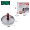 Mini Burger Press Slider Patty Wood Handle Hamburger Press Burger Press Maker Grill BBQ Party Maker Meat Press Kitchen Gadgets - Imagen 5