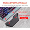 ErgonomicWired Gaming Keyboard with RGB Backlight Phone Holder - Imagen 7