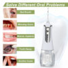 3 Modes Oral Irrigator USB Rechargeable Water Floss Portable Dental Water Flosser Jet 350ml Irrigator Dental Teeth Cleaner 5 Jet - Imagen 2
