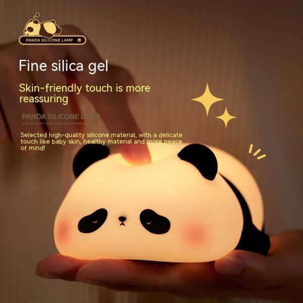 Panda Night Lights For Kids Cute Animal Silicone Timing Rechargeable Lamp Cartoon Panda Bedroom Decoration Kids Boys Girls Gift - Imagen 4