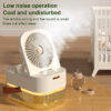 Humidifier Spray Fan Portable Fan Air Cooler Air Humidifier USB Mist Fan Desktop Fan With Night Light For Summer Home Appliance - Imagen 3