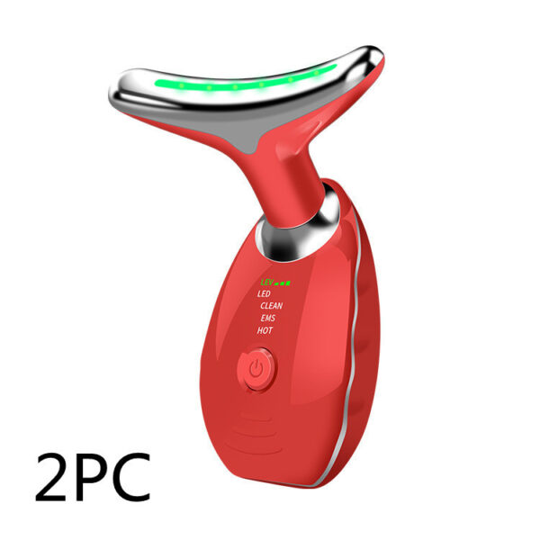 Neck Face Beauty Device Colorful LED Photon Therapy Skin Tighten Reduce Double Chin Anti Wrinkle Remove Lifting Massager - Imagen 6