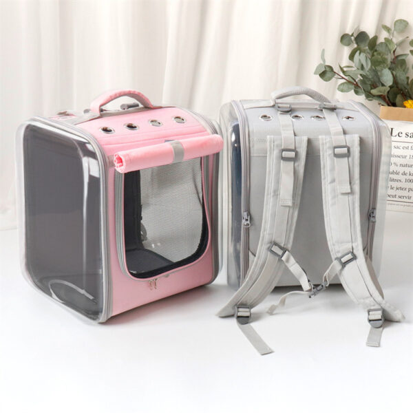 Pet Cat Carrier Backpack Breathable Cat Travel Outdoor Shoulder Bag For Small Dogs Cats Portable Packaging Carrying Pet Supplies - Imagen 5