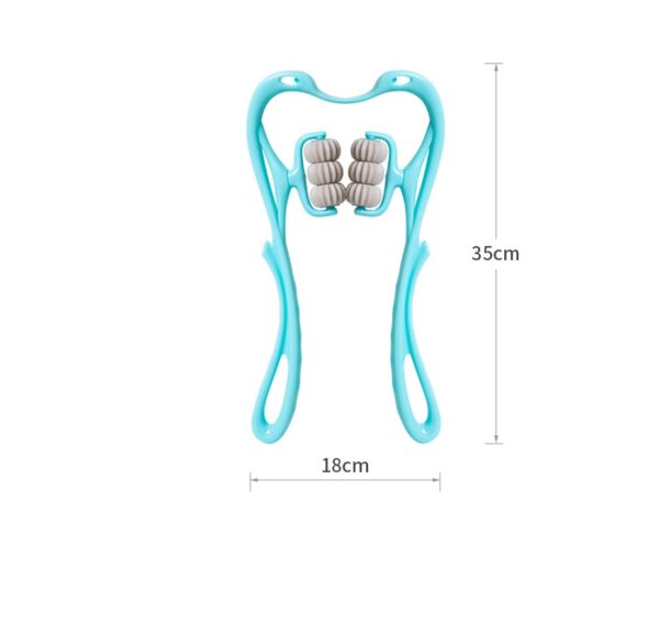 Multifunctional Manual Six-wheel Neck Massager Massage Relieve Roller Massage Tool - Imagen 3