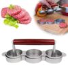 Mini Burger Press Slider Patty Wood Handle Hamburger Press Burger Press Maker Grill BBQ Party Maker Meat Press Kitchen Gadgets - Imagen 4