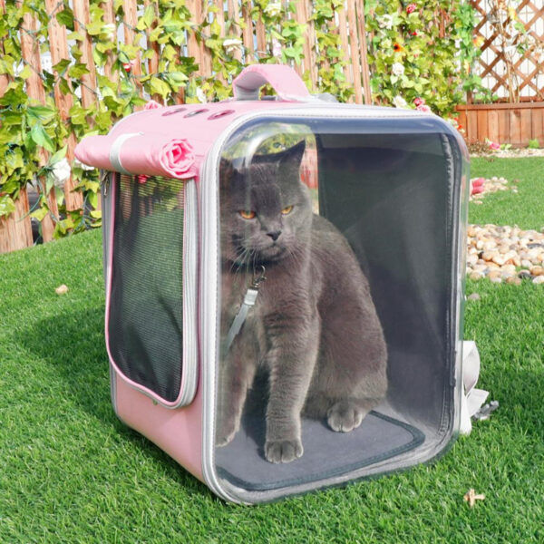 Pet Cat Carrier Backpack Breathable Cat Travel Outdoor Shoulder Bag For Small Dogs Cats Portable Packaging Carrying Pet Supplies - Imagen 6