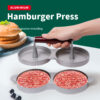 Mini Burger Press Slider Patty Wood Handle Hamburger Press Burger Press Maker Grill BBQ Party Maker Meat Press Kitchen Gadgets - Imagen 9