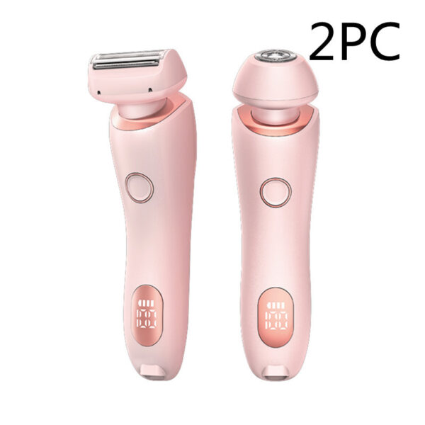 2 In 1 Hair Removal Epilator USB Rechargeable Trimmer Women Body Razor Face Leg Armpit Bikini Hand Pubic Shaver Hair Remover - Imagen 7