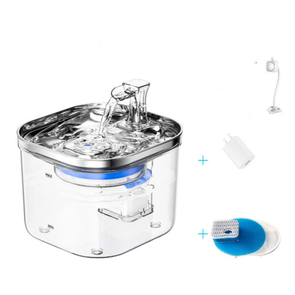 Pet Cat Dog Stainless Steel Automatic Circulation Water Dispenser Intelligent Fountain Pets Accessories - Imagen 3